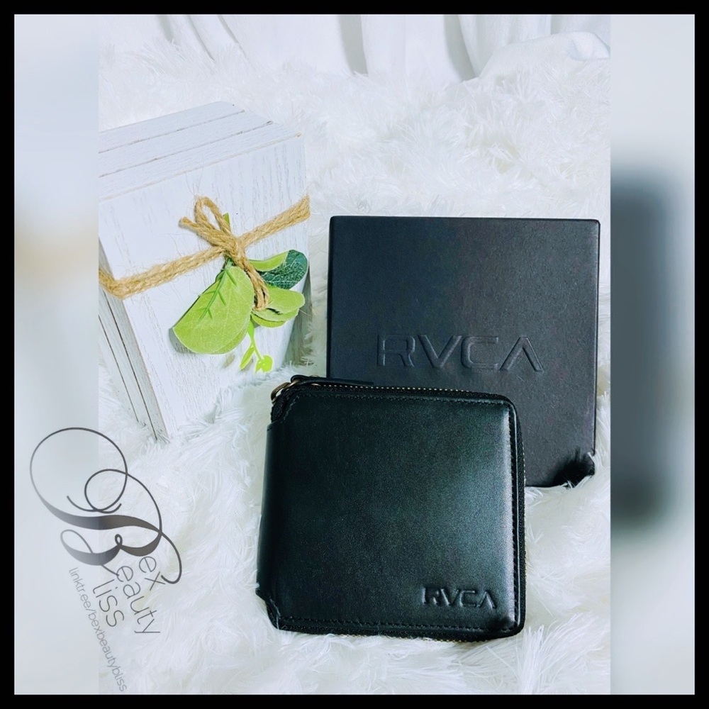 🔴 SOLD BRAND NEW RVCA Leather Zip Around Wallet - Picture 1 of 4